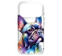 Œuvre d'art Aquarelle Chien Bouledogue français Coque pour iPhone 17 Pro