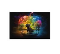 Œuvre d'art artistique représentant un bouledogue français pour les murs de la maison, impressions pour des occasions spéciales, art mural moderne 08x12 pouces (20x30 cm)