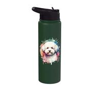 Œuvre d'art Bichon Frise Stainless Steel Insulated Water Bottle