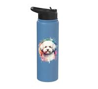 Œuvre d'art Bichon Frise Stainless Steel Insulated Water Bottle