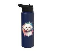 Œuvre d'art Bichon Frise Stainless Steel Insulated Water Bottle