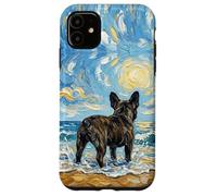 Œuvre d'art Bringé Bouledogue français à la Plage Coque pour iPhone 11