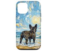 Œuvre d'art Bringé Bouledogue français à la Plage Coque pour iPhone 12/12 Pro