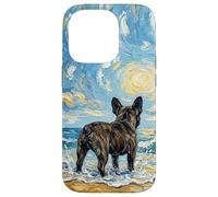 Œuvre d'art Bringé Bouledogue français à la Plage Coque pour iPhone 14 Pro