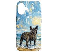 Œuvre d'art Bringé Bouledogue français à la Plage Coque pour iPhone 16