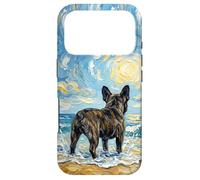Œuvre d'art Bringé Bouledogue français à la Plage Coque pour iPhone 17 Pro
