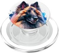 Œuvre d'art de Chien de Berger Belge PopSockets PopGrip pour MagSafe