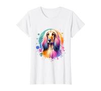 Œuvre d'art de Chien de lévrier Afghan T-Shirt Graphique avec Valeur