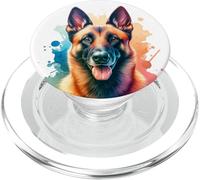 Œuvre d'art de Chien Malinois Belge PopSockets PopGrip pour MagSafe