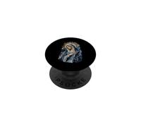 Œuvre d'art de dévotion catholique sacrée de la Vierge Marie Bleu PopSockets PopGrip Adhésif