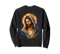 Œuvre d'art de Jésus-Christ Bleu Manteau Sacré Icône Faith Sweatshirt