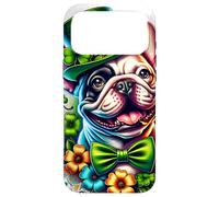 Œuvre d'art de la Saint-Patrick avec Bouledogue français Coque pour iPhone 17 Pro Max