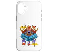 Œuvre d'art de Tarot, Dessin animé coloré, Illustration des Yeux, Gothique Vintage Coque pour iPhone 16 Plus