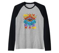 Œuvre d'art de Tarot, Dessin animé coloré, Illustration des Yeux, Gothique Vintage Manche Raglan