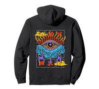 Œuvre d'art de Tarot, Dessin animé coloré, Illustration des Yeux, Gothique Vintage Sweat à Capuche