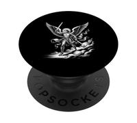 Œuvre d'art du Guerrier de l'Archange Saint Michel PopSockets PopGrip Adhésif