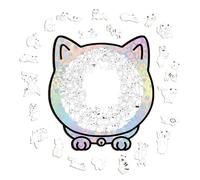 Œuvre d'art en forme de chat, kit de jeu amusant et stimulant l'esprit, taille de pièce compacte pour tous les âges, construction en bois massif, puzzle animal unique avec longue queue