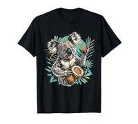 Œuvre d'art en Forme de Noix de Coco Koala Ours T-Shirt