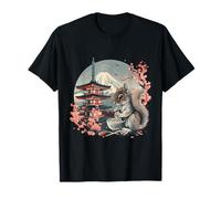 Œuvre d'art en forme d'écureuil Ramen Pagode Tower Mount Fuji Sakura Tree T-Shirt