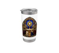 Œuvre d'art en mosaïque de la cathédrale gothique eucharistique Gobelet isotherme en acier inoxydable double paroi