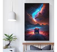 Œuvre d'art Escape_From_City pour murs de maison pour adolescentes, filles et femmes, décoration de salon, art mural 3D 40 x 60 cm