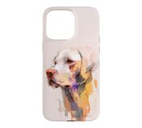 Œuvre d'art Expressive du Portrait du Labrador Coque pour iPhone 15 Pro Max