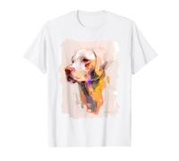 Œuvre d'art Expressive du Portrait du Labrador T-Shirt Graphique avec Valeur