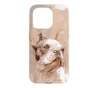 Œuvre d'art Expressive Portrait de Bouledogue français Coque pour iPhone 15 Pro