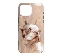 Œuvre d'art Expressive Portrait de Bouledogue français Coque pour iPhone 16 Pro Max
