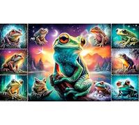 œuvre d'art Floral Abstraite Puzzle 1000 pièces en Papier recyclé - Jeu extrêmement Difficile pour Adultes Activité à Domicile 38x52/1000pcs