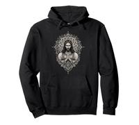 Œuvre d'art Gothique sacrée en priant Jésus-Christ Rose Halo Sweat à Capuche