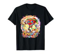 Œuvre d'art Hippie en Forme de cœur avec Signe de Paix Arc-en-Ciel T-Shirt