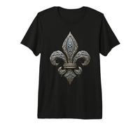 Œuvre d'art médiévale avec nœud Celtique Fleur de Lis T-Shirt Haut de Gamme