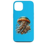 Œuvre d'art méduse Steampunk avec Design Unique de Science-Fiction Coque pour iPhone 13