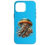 Œuvre d'art méduse Steampunk avec Design Unique de Science-Fiction Coque pour iPhone 16 Pro Max