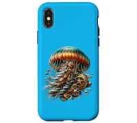 Œuvre d'art méduse Steampunk avec Design Unique de Science-Fiction Coque pour iPhone X/XS