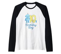 Œuvre d'art Moderne pour garçon d'anniversaire de robotique Manche Raglan