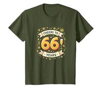 Œuvre d'art pour célébrer Les 66 Ans d'anniversaire T-Shirt, Enfant, Olive, 10 Ans
