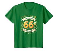 Œuvre d'art pour célébrer Les 66 Ans d'anniversaire T-Shirt, Enfant, Vert Kelly, 8 Ans