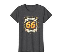 Œuvre d'art pour célébrer Les 66 Ans d'anniversaire T-Shirt, Femme, Chiné Foncé, M