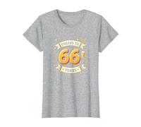 Œuvre d'art pour célébrer Les 66 Ans d'anniversaire T-Shirt, Femme, Gris Chiné, XL