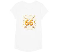 Œuvre d'art pour célébrer Les 66 Ans d'anniversaire T-Shirt, Fille, Blanc, M
