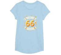 Œuvre d'art pour célébrer Les 66 Ans d'anniversaire T-Shirt, Fille, Bleu Céleste, M