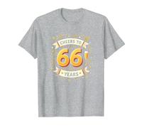 Œuvre d'art pour célébrer Les 66 Ans d'anniversaire T-Shirt, Homme, Gris Chiné, XL