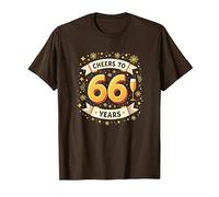 Œuvre d'art pour célébrer Les 66 Ans d'anniversaire T-Shirt, Homme, Marron, XXL