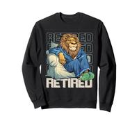 Œuvre d'art relaxante Majestic Retired Lion - Cool Retirement Sweatshirt