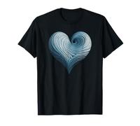 Œuvre d'art représentant Un cœur Bleu tourbillonnant T-Shirt