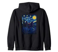 Œuvre d'art rétro cryptide aux Yeux Rouges de Nuit étoilée Mothman Sweat à Capuche