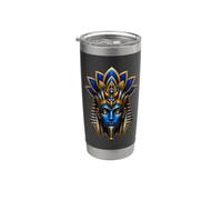Œuvre d'art royale égyptienne représentant le symbole du lotus Gobelet isotherme en acier inoxydable double paroi