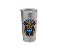 Œuvre d'art royale égyptienne représentant le symbole du lotus Gobelet isotherme en acier inoxydable double paroi